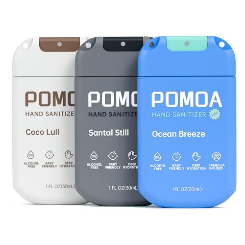 Image of Refillable Hand Sanitizer Spray, Light Scent, Alcohol-Free, 3 Pack, Fresh | FDA-registered facility, travel-size bottles, gentle fine mist, non-sticky finish, hydrating feel