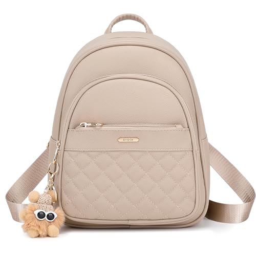 BAGOK Mini Leather Backpack Purse for Women, Small Backpack Purse with Cartoon Charm, Cute Fashion Bag for Girls - image 1