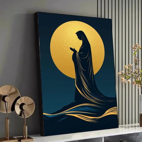 Toile femme en prière XINBAO : rompez la monotonie de vos murs vides avec cet art mural