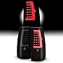 AKKON - Fits 2003-2006 Chevy Silverado 1500/2500/3500/1500HD/2500HD 2007 Classic C-Tube Black Smoked Tail Lights Pair Fleetside
