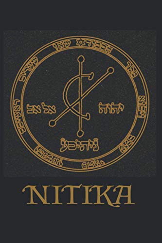 NITIKA: 6" x 9" 100 white pages journal. Modern NITIKA SIGIL money ritual log, place to write down your thoughts, dreams and aspirations.