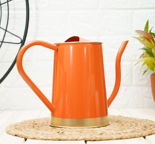 Gold Dust Plant Watering Can, Gardening Watering Can, Terrace Garden Accessories (Orange (1.5 Lt))