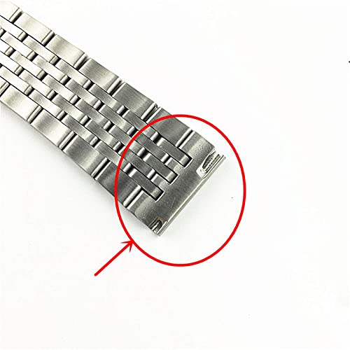Brazalete de acero inoxidable de 21 y 22 mm con eslabones sólidos pulidos a mano 5