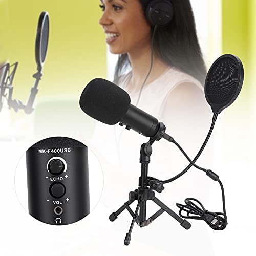 Mikrofon, Aluminiumlegierung USB-Netzteil Kabelgebundenes Mikrofon für Gaming Podcast LiveStreaming für Studioaufnahmen…