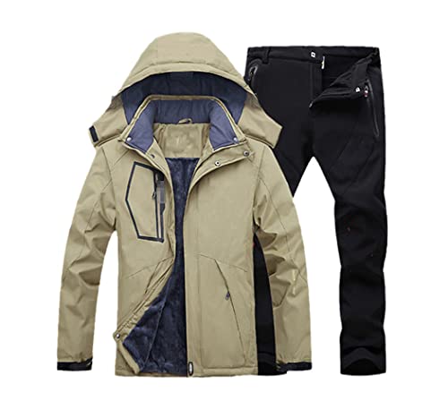 Combinaison de ski pour homme comprenant une veste thermique et un pantalon de snowboard imperméable