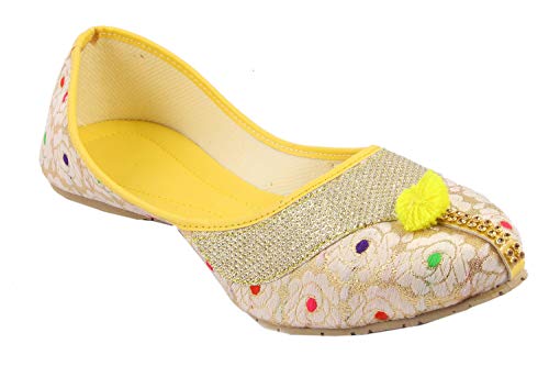 Image of Shree Rajasthani Jaipuri Ethnic Womens Girls Ladies Belly Yellow