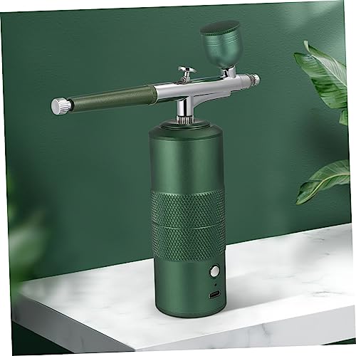 Compresseur d'Air Intégré avec Mini Aérographe Vert pour Décoration d'Art