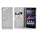 Produktbild Cadorabo Hülle kompatibel mit für Sony Xperia Z1 COMPACT Handyhülle aus Kunst Leder Flip Klappbare Magnetische [Standfunktion] [Kartenfächern] Cover Hülle für Sony Xperia Z1 COMPACT Tasche in Weiß