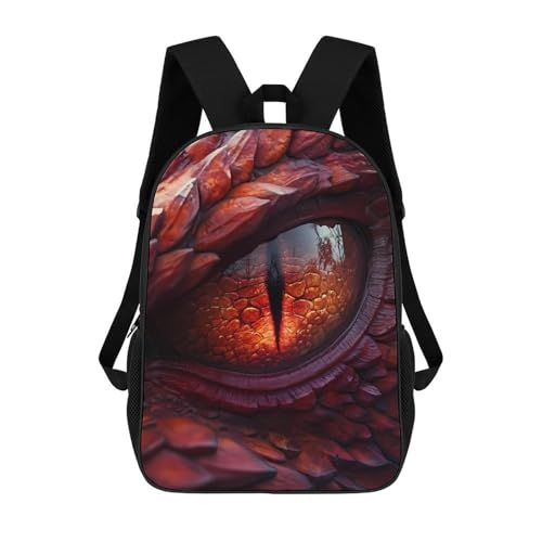 Dragon Eye 17 Inch Backpack Classic Travel Daypack with Adjustable Shoulder Straps for Men Women