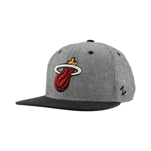 Miami Heat NBA Officially Licensed Adjustable Snapback Hat Heather Black