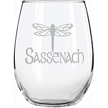 Sassenach Dragonfly Gaelic Scottish Glass | Outlander Highlander Fans with Dragonfly | Perfect for women and men that Identify with Irish, Scottish, Celtic or Gaelic Heritage or Just Enjoys the Series