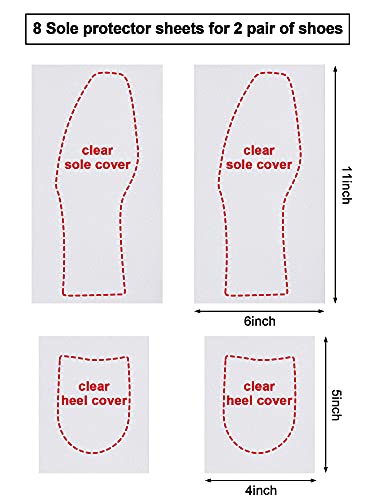 Satinior RA-SATINIOR-1217743 8 Pieces Clear Sole Anti Slip Protector Self-Stick Pads Shoe Bottom Cover Removable Shoe Bottoms Slip thumb #2
