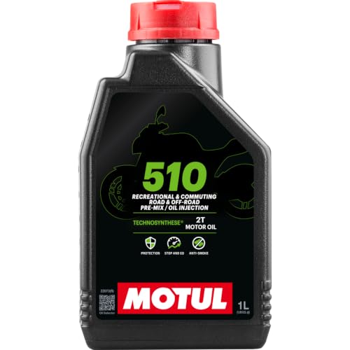 Motul 104028 510 2T Huile pour Moto à Moteur 2 Temps 1 L