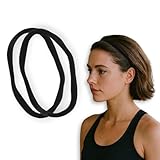 Righe e Pois Fasce Per Capelli Nere in Filanca Di Cotone Sottile Made in Italy, Elastici C...