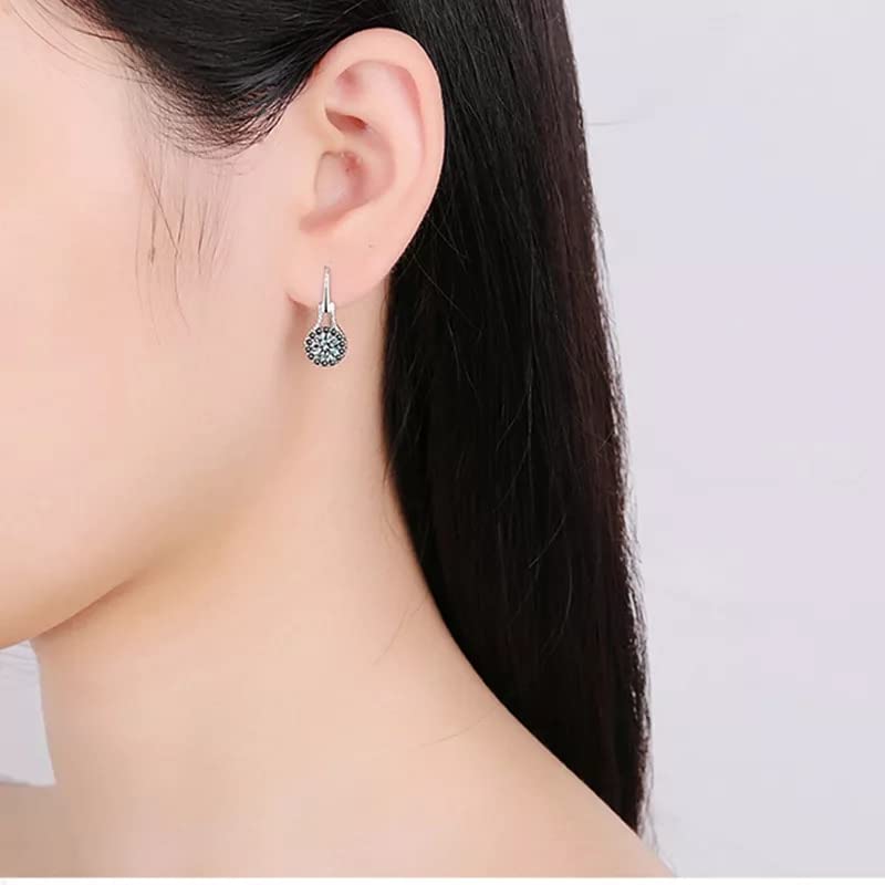 Boucles d'oreilles argent 925 et zircon noir LAMGUL pour femme