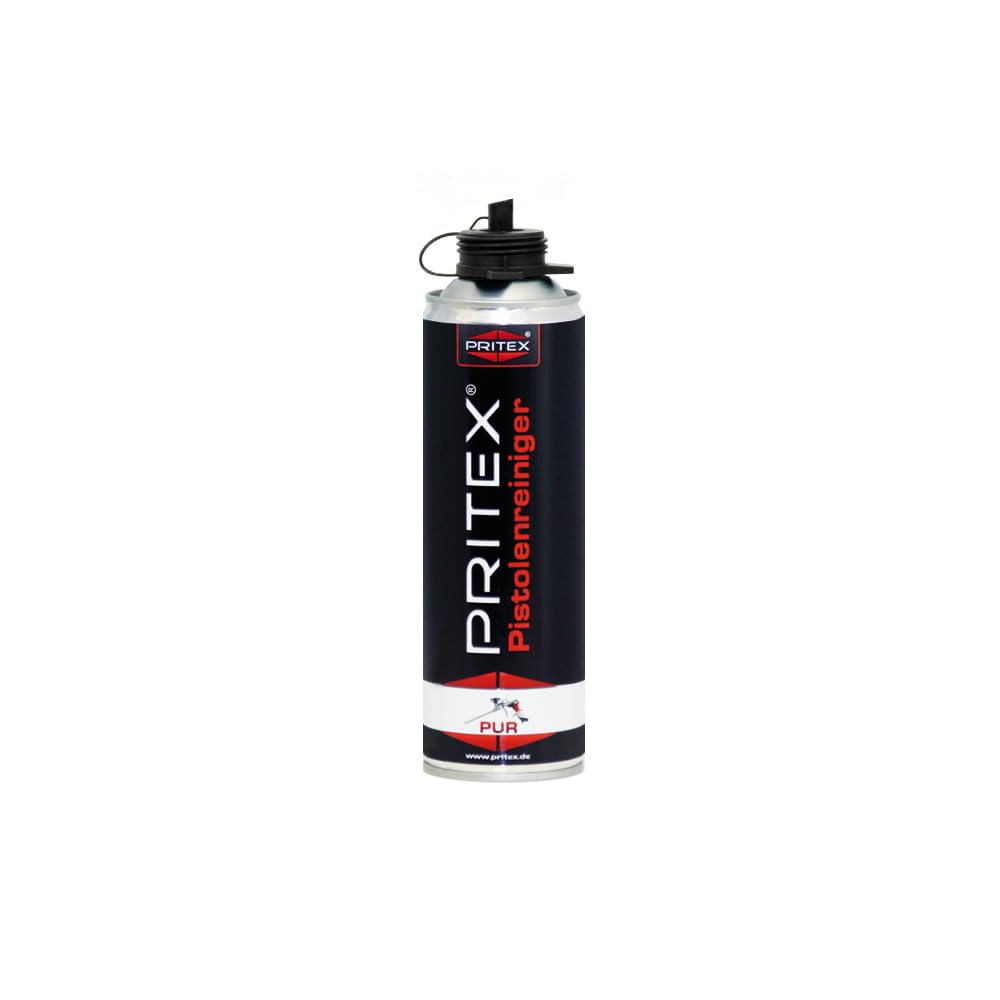 PRITEX - WDVS Klebeschaum Mega Set 12 x 750 ml inkl. Schaumpistole und Reiniger zum Isolieren, Fixieren & Befestigen /// Bauschaum Dämmstoffkleber mit sehr guter Haftung