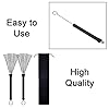 2 Pcs Drum Brushes Retractable Wire Brushes Jazz Wire Brush with Comfortable Rubber Handles for Drum Set #3