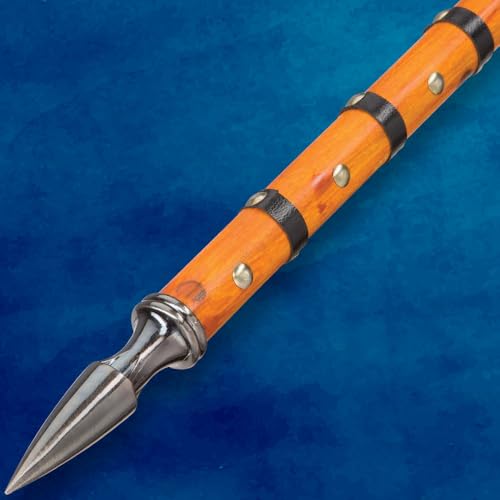 image for K EXCLUSIVE Replica Double Pointed Native Spear | Wooden Shaft | Stain