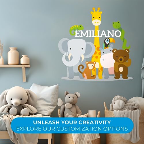 Vinilo Decorativo de Animales Selva Personalizable 55.88x55.88 cm miniatura 2