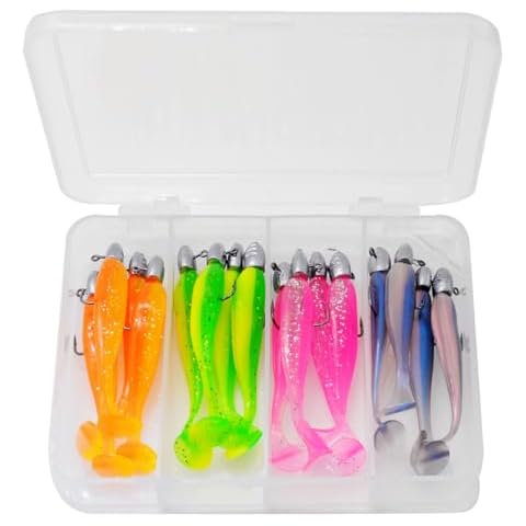 FOLANDO 16pcs Fishing Soft Lures Kit Cover