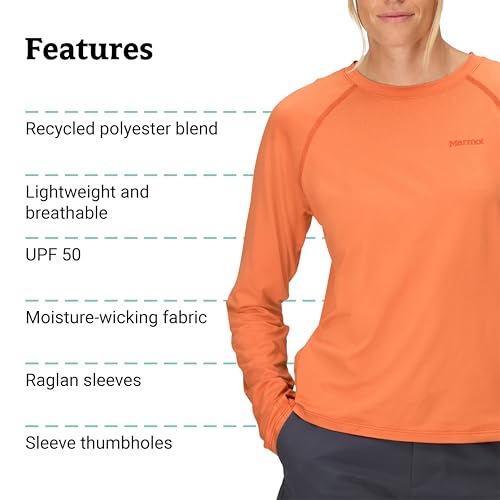 Image of MARMOT Women's Windridge Moisture Wicking, Breathable, UPF 50 Long Sleeve Shirt