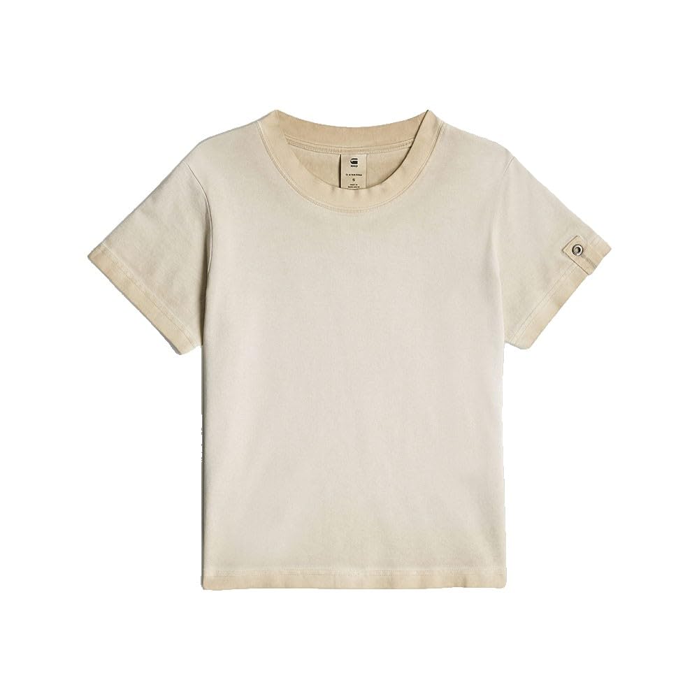 G-Star Women's Overdyed Micro Boxy Top, Beige (dk brick gd D26078-D756-D848), M