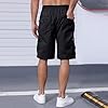CTU Men's Cargo Shorts Elasticated Waist Pants Work Sport Jogger SweatShorts with Multi Pocket Black 3XL #3