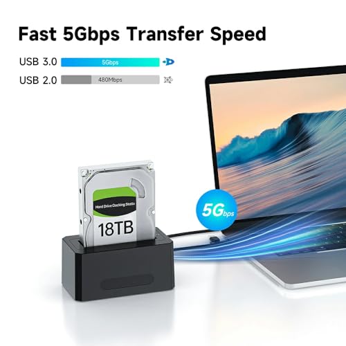 Image of ANYOYO SAS to USB 3.0 Adapter, 2.5 /3.5 inch External SATA /SAS Enclosure USB-A /C Cable, HDD SSD Enclosure with 12V /2A Power Adapter, Support up to 18TB
