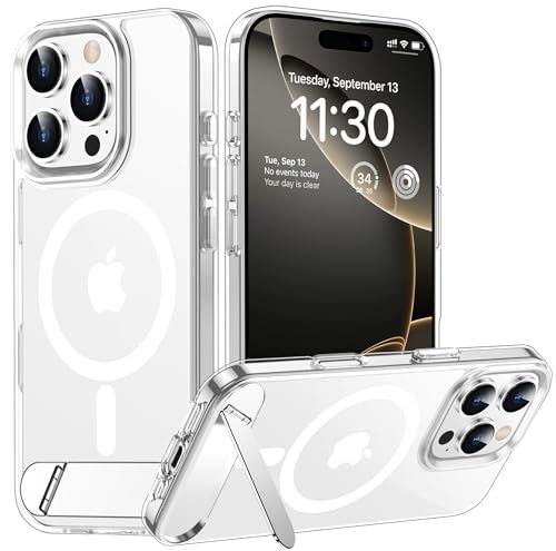 Image of Magnetic Compatible with iPhone 16 Pro Case, [Built-in Invisible Kickstand][Compatible with MagSafe] [Military Grade Shockproof] Slim Thin Phone Case for iPhone 16 Pro 6.3 inch