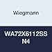 Wiegmann WA72X6112SSN4 WAX-SSN4-Series NEMA 4X 2 Door Right Flange Floor Mount Disconnect Enclosure, 72" x 61" x 12", 304 Stainless Steel