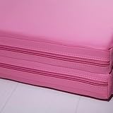 PINK Folding Gym Mat, Gymnastics Tumbling with Carrying Handles, Thick Exercise, Foldable Tumbling Mat for Kids, Padding for MMA, Gymnastics, Activity Play and Home Gym - Image 2