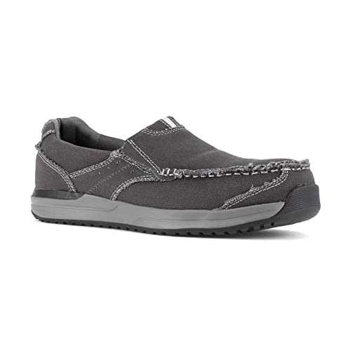 Rockport Work Men's Langdon Safety Toe Casual Work Slip-On Industrial Shoe, Charcoal, 10.5 #TOP1