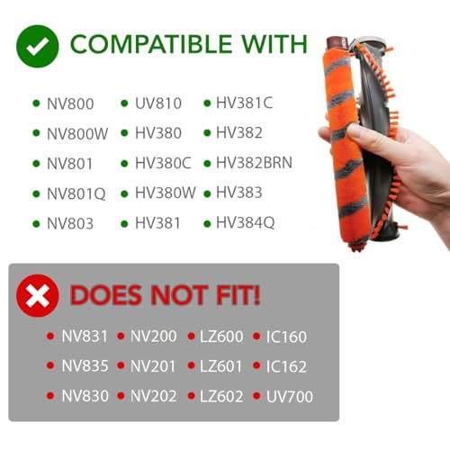 Image of MaximalPower Replacement Roller Brush for Shark NV800 NV800W NV801 NV803 NV801Q NV803 UV810 HV380 HV381 HV382 HV383 HV384 HV384Q DuoClean Vacuum Cleaner (2 Pack)