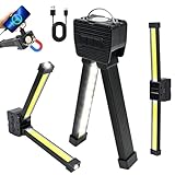 GDGJWL Gym Lamp for Posing, Portable Magnetic LED Flashlight with 180° Rotatable Head, 4 Lighting Modes, Waterproof Rechargeable Battery, USB Power Bank for Camping, Hiking, and Emergency Use