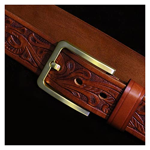Copper Buckle Belts For Men Cowskin Genuine Leather Belt For Men2