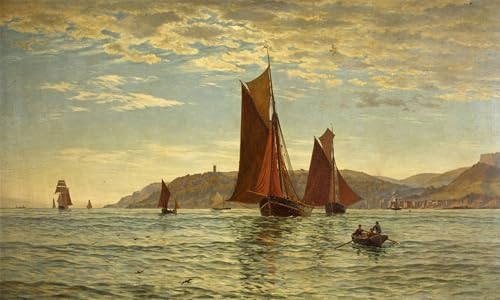 Impression Sur Toile Baie de Cawsand - Gravure Charles Parsons Knight Haute Définition 60x90