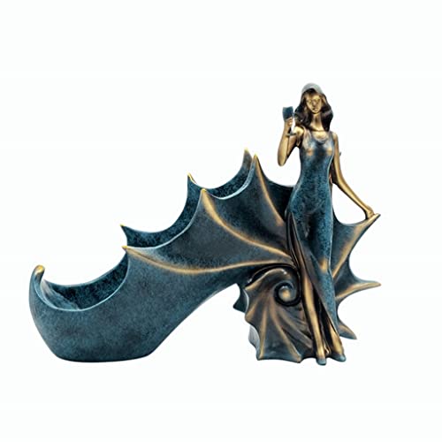 Soporte para Botella de Vino Resina Personaje Femenino Rojo miniatura 7