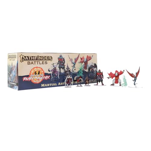 Figurines Pathfinder Battles Fists of the Ruby Phoenix aux détails de sculpture premium