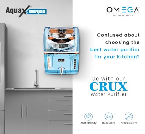 Image of Aqua x Crux 7-Stage RO UV UF Water Purifier with Copper Mineral Technology & TDS Controller | Advanced Home Water Filter for Safe Drinking Water, Impurity Removal & Better Taste(Blue TPT)