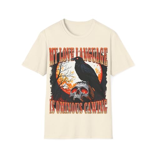 T-shirt My Love Language is Ominous Cawing pour un look urbain mystique