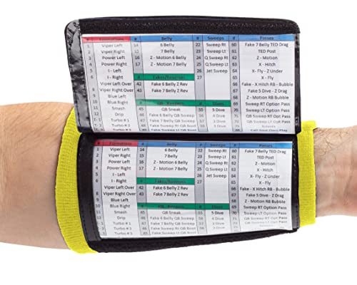 Wristcoaches Football Play Wristbands - Youth Quarterback Gear - Wristband Playbook - Softball Wristbands For Signs #TOP22