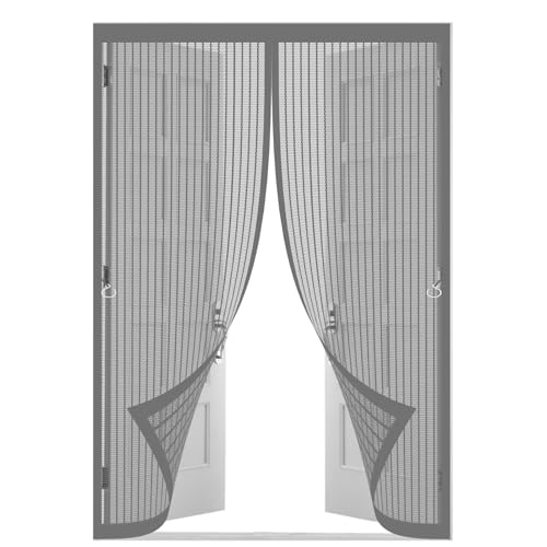 Zanzariera Magnetica 100 x 216 cm Zanzariera Magnetica per Porta Anti Zanzare Mosche Insetti Varie Taglie Zanzariere Magnetiche per Porte Finestre, Grigio