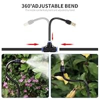 50FT Drip Irrigation System, Complete Garden Watering Kit with Rust-Proof Copper Nozzles - UV Stabilized Flexible Hose for Lawn, Greenhouse, Patio Plants — image 3