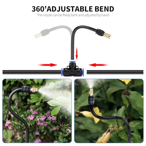 50FT Drip Irrigation System, Complete Garden Watering Kit with Rust-Proof Copper Nozzles - UV Stabilized Flexible Hose for Lawn, Greenhouse, Patio Plants β image 3