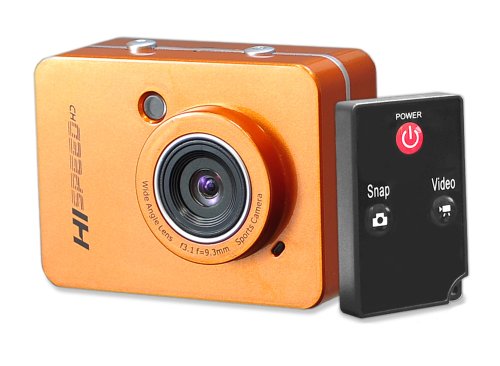 Pyle Hi Speed Sports Action Camera - Hd 1080P Mini Camcorder W/ 12 Mp Cam, 2.4" Touch Screen Usb Sd Card Hdmi, Battery - Waterproof Case, Usb Cable, Wireless Remote Control, Mount Pschd60Or (Orange) #TOP23
