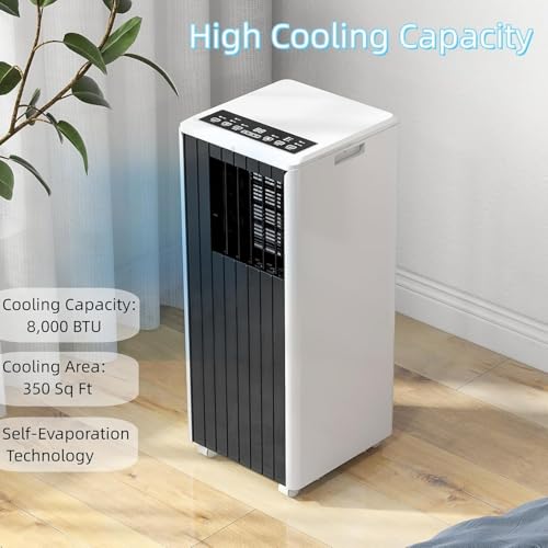 Image of Garvee Portable Air Conditioner 8000 BTU, Compact AC Unit with Cooling /Dehumidifier /Fan /Sleep, Air Conditioner Portable with Remote & 24H Timer, Energy Efficient Cooling for Rooms Up to 350 Sq