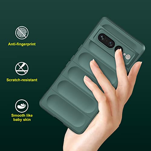 Image of Amazon Brand - Solimo Mobile Cover for Google Pixel 7 Pro 5G (Silicone DarkGreen)