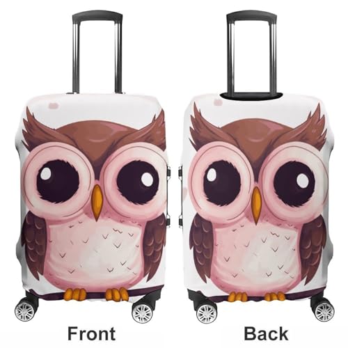 Cute Owl Printed Luggage Cover Protector, Fits 18-32 Inch Luggage3