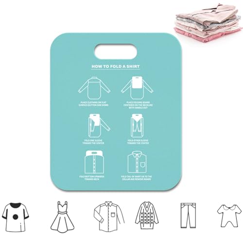 洋服たたみボード 衣服折たたみボード 畳み器 プラスチック製 スペース節約 Tシャツ折りたたみボード 衣類 収納 シャツ収納 ライトグリーン