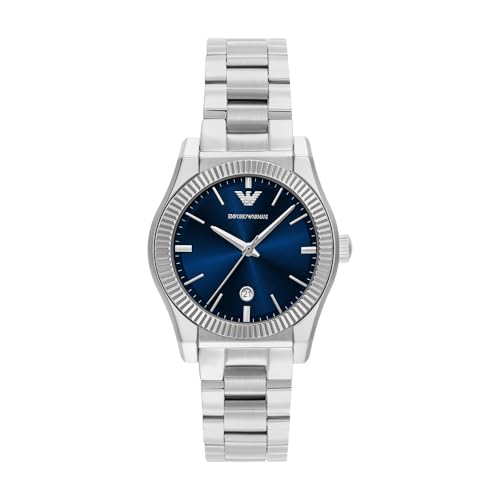 Emporio Armani Montre Femme 32MM en Acier Inoxydable Argenté, AR11717
